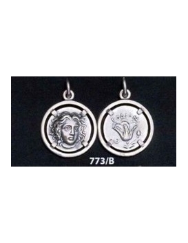 773/B Rhodes coin - Helios sun god and rose