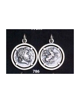 786 Phillip II Macedon coin depicting Zeus