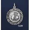 1229 Pegasi / Pegasus Coin Pendant with Greek Key Pattern / Meander (M)