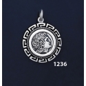1236 Alexander The Great (Lysimachos) Coin Pendant with Greek Key Pattern / Meander (S)