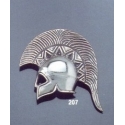 207 Large silver Spartan Helmet brooch
