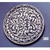 382 Ornate sterling brooch round
