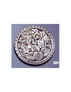 384 Ornate sterling brooch round