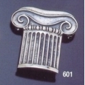 601 Ionic column brooch in sterling silver