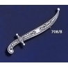 708/B Sterling Silver Asia-Minor Yatagan Sword Brooch