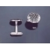 111 Solid Silver Cufflinks with Byzantine Monogram