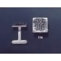 114 Solid Silver Cufflinks with Byzantine Monogram