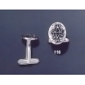 116 Solid Silver Cufflinks with Byzantine Monogram