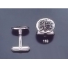 118 Solid Silver Cufflinks with Byzantine Monogram