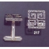 217 Greco-Roman meander Greek Key cufflinks (squared)