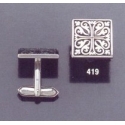 419 Ornate geometric design cuff links