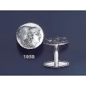 1050 Helmetted Athena Silver Coin Cufflinks (M)