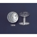 1054 Alexander the Great (Hercules) Silver Coin Cufflinks (M)