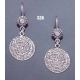 328 Sterling silver Phaistos disc earrings