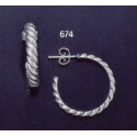 674 sterling silver hoop earrings
