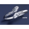 239/PE Double-Headed Ornate Snake Bracelet with Ruby & Emerald
