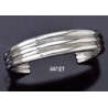 347/ST Triple Solid Silver Band Bracelet (Heavy)