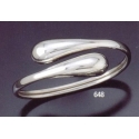 648 Contemporary snake-like silver droplet bracelet