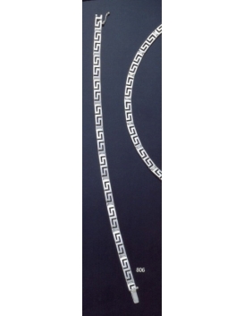 806 Greek-Key (meandros) bracelet - double key Slim