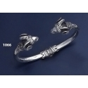 1066 Silver Ram torc Bracelet