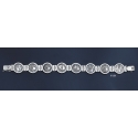 1151 Greek Key/Meander Silver Bracelet with Coins