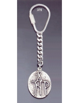 370 Silver Keyring with Byzantine Monogram