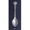 869 Silver Carved Spoon with Alexander The Great ( Hercules ) Coin