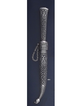 890 Silver Asia Minor / Byzantine Yatagan Sword Paper-Knife with Double Headed Eagle