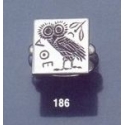 186 Owl of Wisdom intaglio (seal) ring