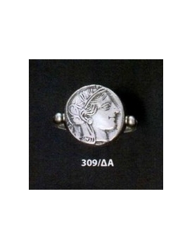 309/DA Archaic Athena sterling silver band ring