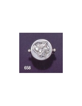 658 Helmetted Athena (Alexander stater) band ring