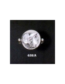 658/A Helmetted Athena sterling silver band ring