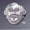308 Agamemnon mask brooch