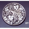 377 Ornate brooch round grapevine/Vine leaves