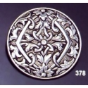 378 Ornate sterling round brooch
