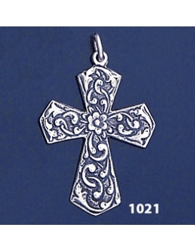 1021 Ornate Byzantine Cross ( L )