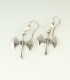 609 Sterling Silver Minoan Double Headed Axe Earrings