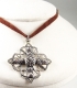 63 Large ornate Greek Orthodox Byzantine cross from Sterling Silver
