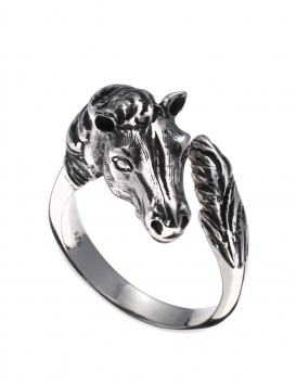 Unique sterling Silver Horse sculpture (carving) ring