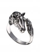 75 Sterling Silver Horse sculpture figurine ring