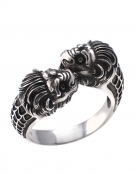 37/A Double headed lion torc ring - MENS sizing