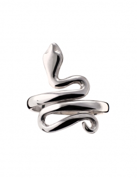 Minoan goddess silver coiled - curled snake ring