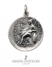 Silver coin pendant of Alexander the Great. Beautiful ancient coin reproduction from Greek Jewelry shop