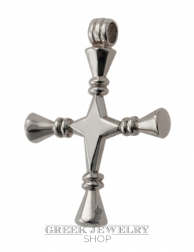 737 XL Impressive Solid Sterling Silver double faced Bar Cross