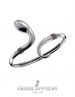 Coiled Snake Bangle in sterling silver