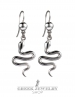 Minoan Silver Snake Earrings Large