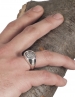 Silver Aegina Land Tortoise chevalier coin ring. (Zakynthos Kareta)