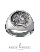 1117 Zeus chevalier (graduated) coin ring L