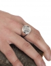 Greek God Apollo chevalier coin ring. Silver coin jewelry handmade in Greece at the Vaphiadis jewellery workshop