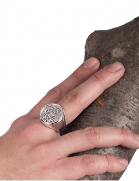 Large Mens Chevalier coin. Bacchus/Dionysus Nude Phallic satyr ring 